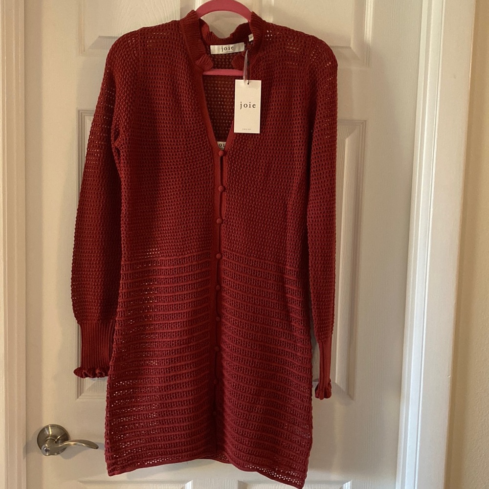 Joie knit dress russet brown